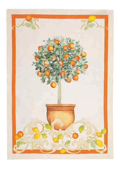 orange kitchen dish towels