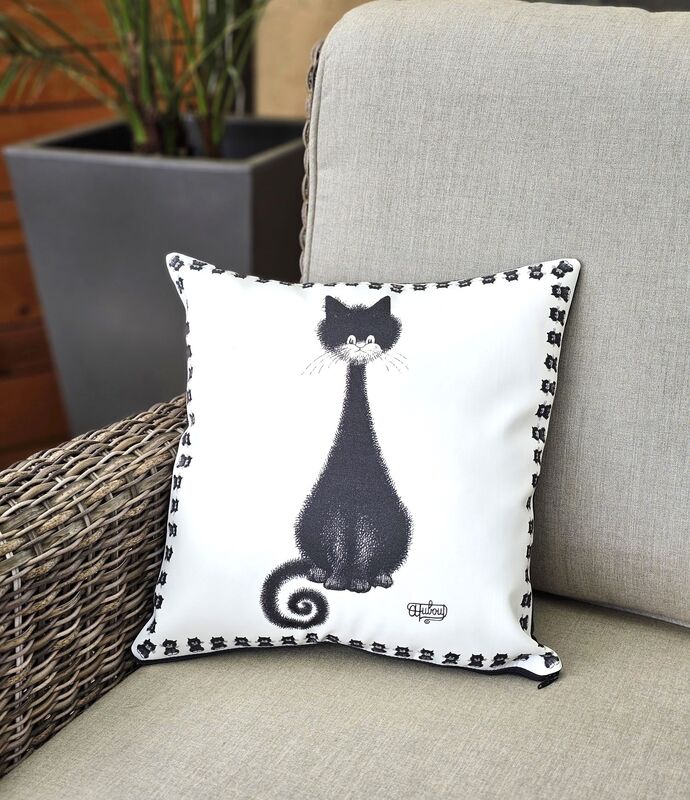 DUBOUT CAT French Throw Pillowcases - Dubout Paris Art Home Decor Cushion Covers - Decorative Cat Pillow Covers