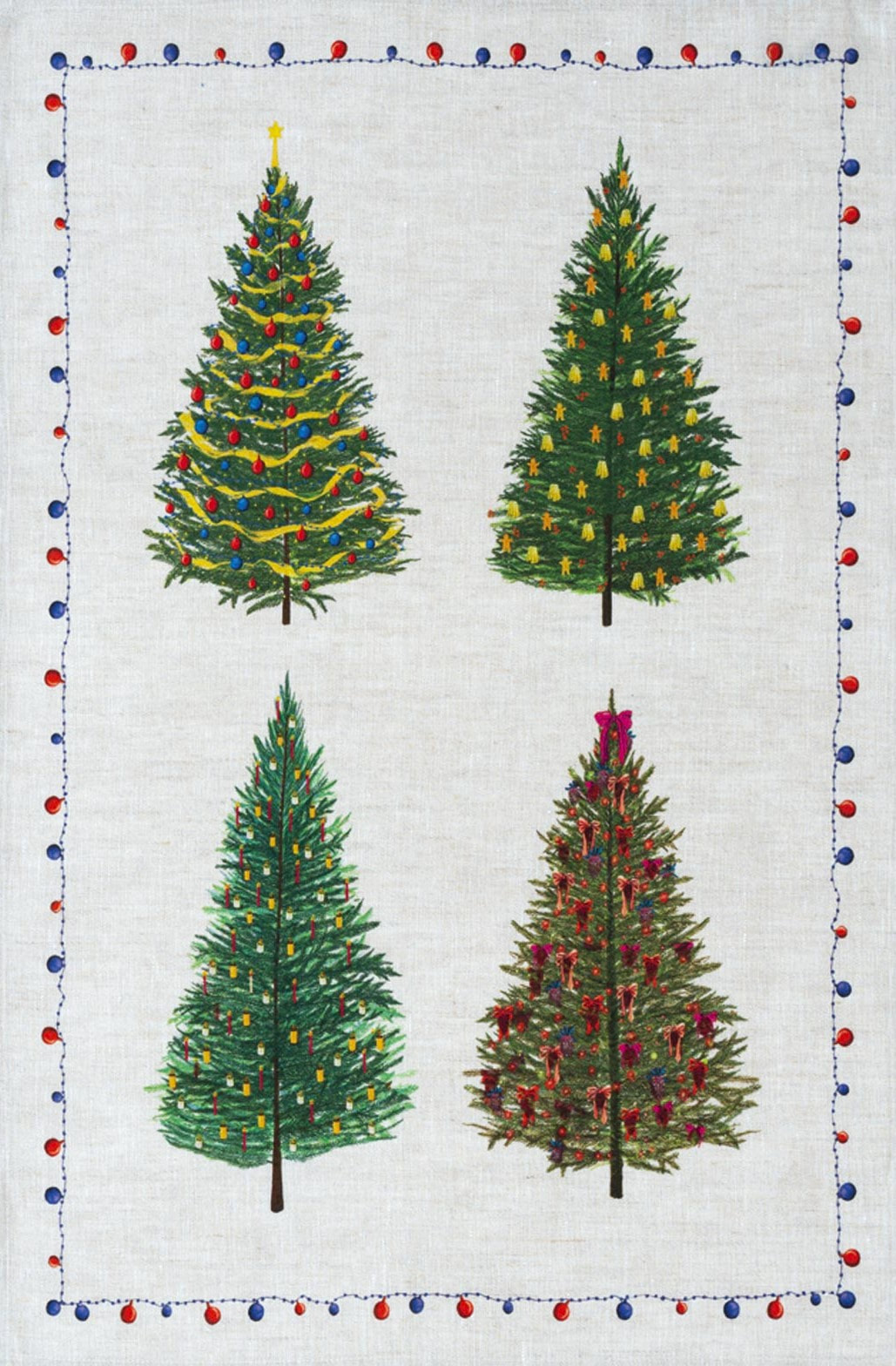 Embroidered Tea Towels, Christmas Kitchen Towel, Kitchen Decor